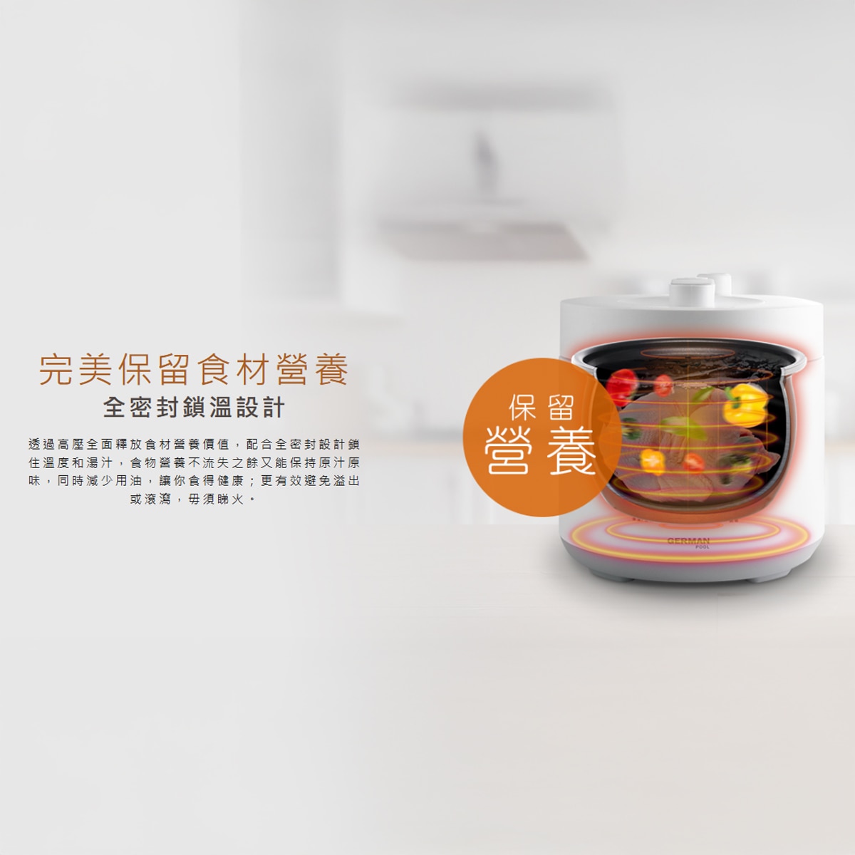 GERMAN POOL 德國寶 PRC-256 迷你多功能壓力飯煲